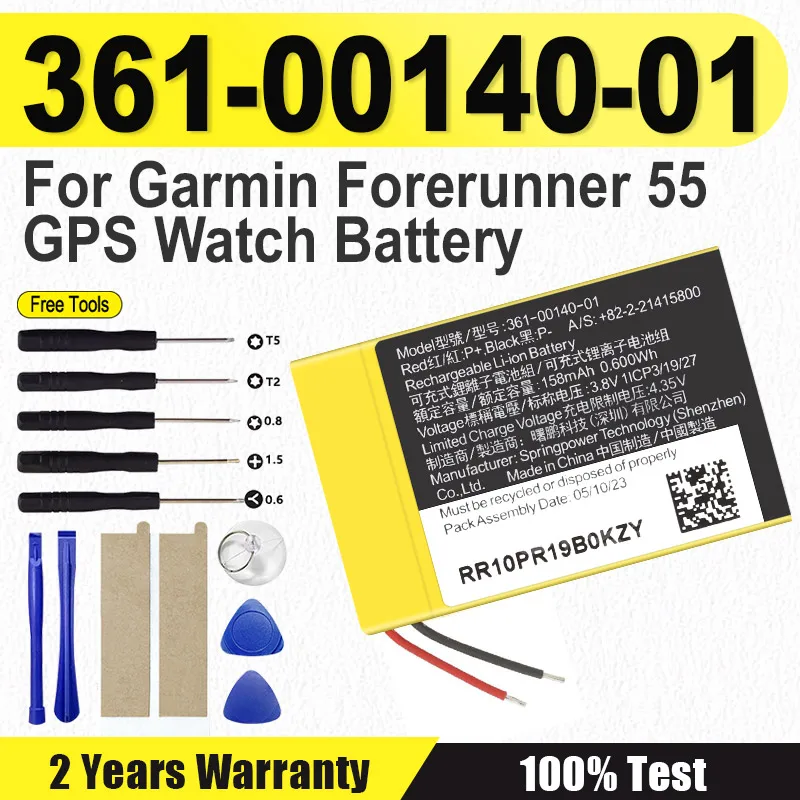 361-00140-01 Новая высококачественная новая сменная батарея для часов Garmin, 3,8 В, 158 мАч + бесплатные инструменты
361-00140-01 Новая высококачественная новая сменная батарея для часов Garmin, 3,8 В, 158 мАч + бесплатные инструменты
