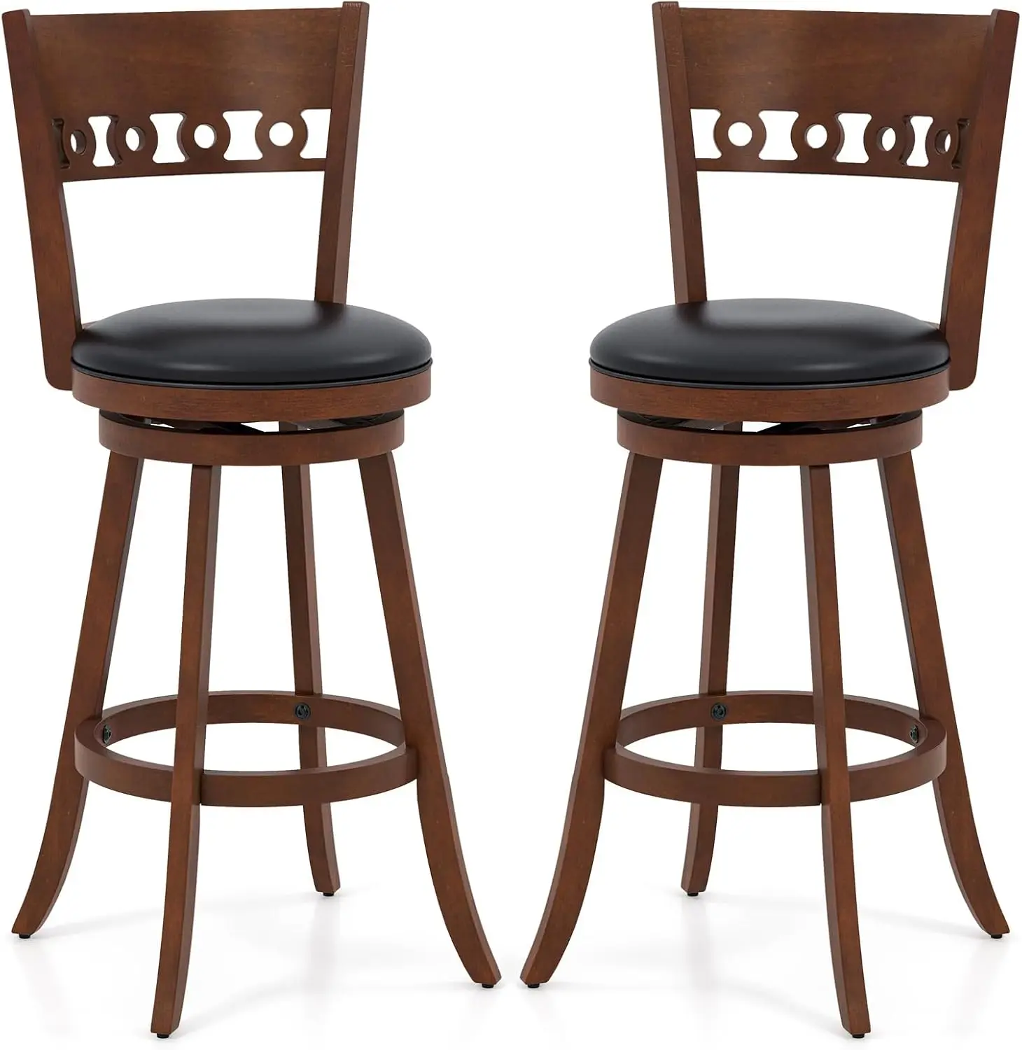 Bar Stools Set of 2, 30.5” Bar Height Bar stools with Solid Wood Legs, Cushioned Seat, Footrest, for Home, Kitchen Island, B
Bar Stools Set of 2, 30.5” Bar Height Bar stools with Solid Wood Legs, Cushioned Seat, Footrest, for Home, Kitchen Island, B