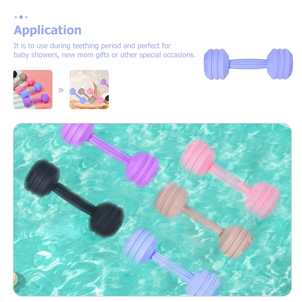 Dumbbell Teether Infant Teething Food Grade Gel Toddler Sensory Safe Silicone Material Gum Massager
Dumbbell Teether Infant Teething Food Grade Gel Toddler Sensory Safe Silicone Material Gum Massager