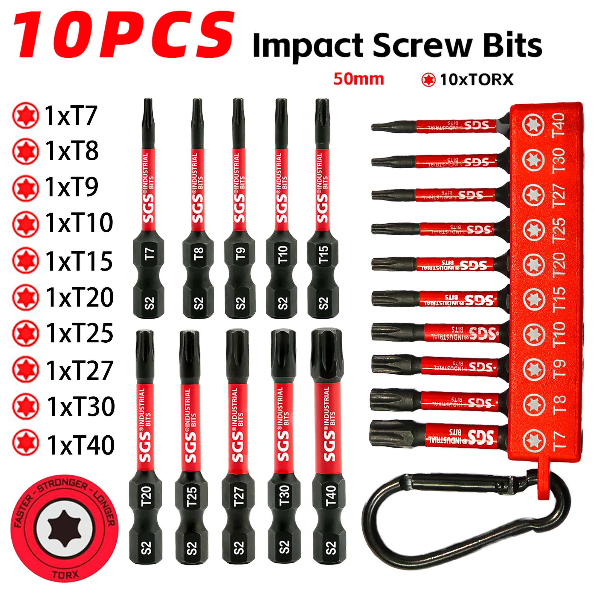Набор ударных отверток Torx из 10 предметов, 50 мм, из промышленной стали S2, магнитные, устойчивые к ржавчине и ударам, с резиновым чехлом и креплением на клипсе, легко переносить.
Набор ударных отверток Torx из 10 предметов, 50 мм, из промышленной стали S2, магнитные, устойчивые к ржавчине и ударам, с резиновым чехлом и креплением на клипсе, легко переносить.