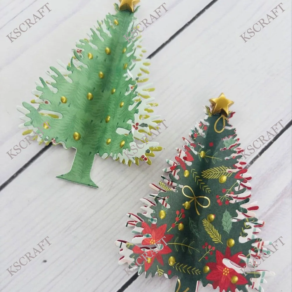 KSCRAFT 3D Christmas Tree Cutting Dies Stencils for DIY Scrapbooking Decorative Embossing DIY Paper Cards
KSCRAFT 3D Christmas Tree Cutting Dies Stencils for DIY Scrapbooking Decorative Embossing DIY Paper Cards