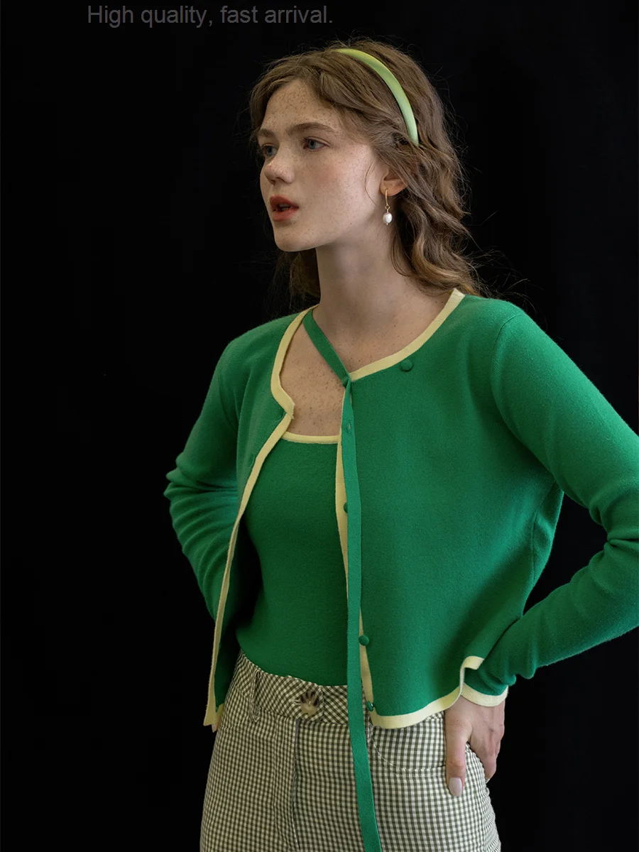 Shirt Contrast Salt Color Knitted Two-Piece Cardigan Soft Glutinous Gentle Sweater Top Coat for Women sweaters for women
Shirt Contrast Salt Color Knitted Two-Piece Cardigan Soft Glutinous Gentle Sweater Top Coat for Women sweaters for women