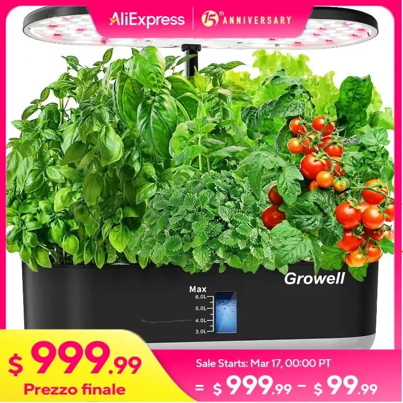 Hydroponics Growing System Kit, 16 Pods Indoor Garden with 28W Full Spectrum LED Grow Light, Auto Timer, 3 Smart Light Modes
Hydroponics Growing System Kit, 16 Pods Indoor Garden with 28W Full Spectrum LED Grow Light, Auto Timer, 3 Smart Light Modes
