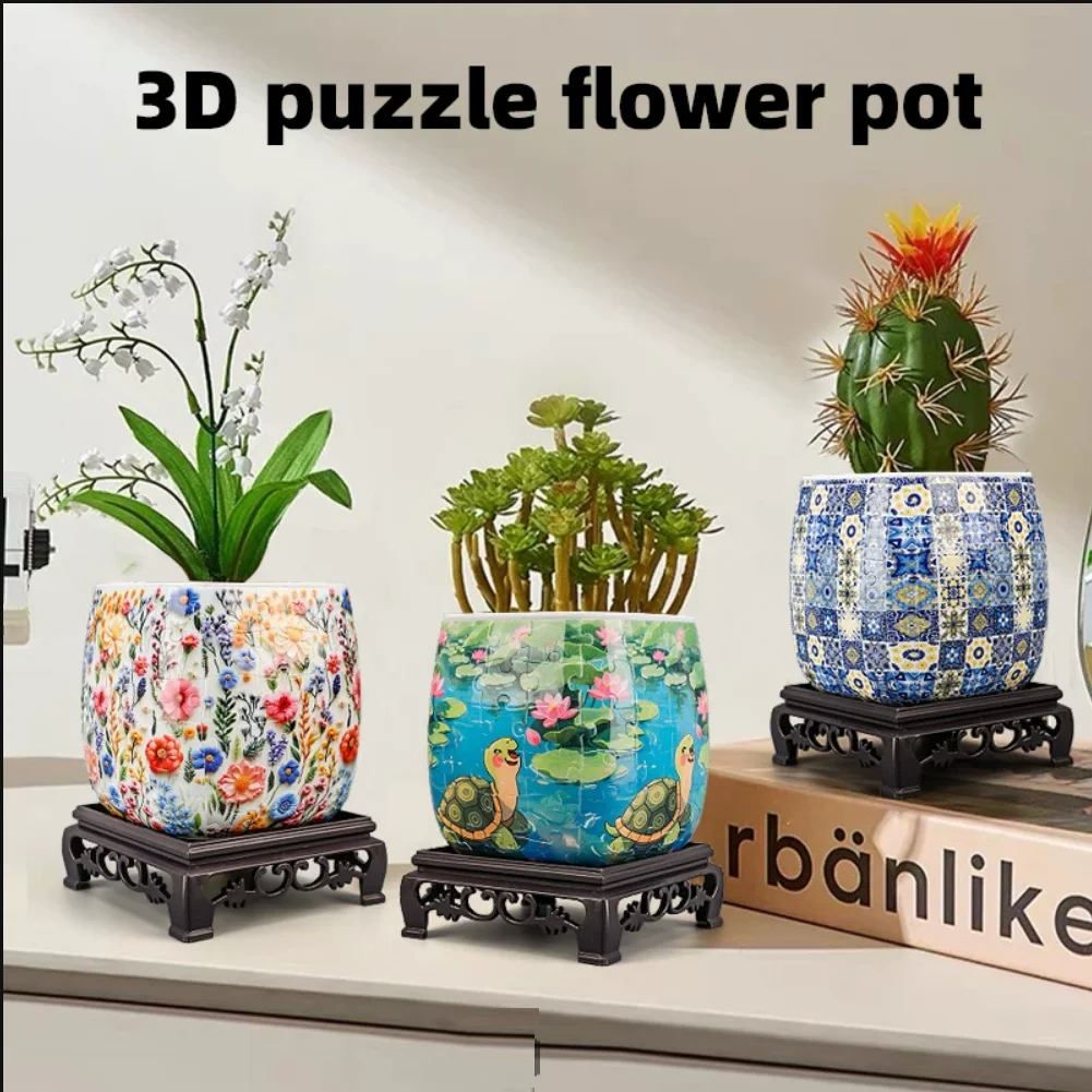 3D Puzzle Planter DIY Plastic Flower Vase Ornaments Home Accent with 96Pcs Puzzles Flower Pot for Indoor Cactus Succulents
3D Puzzle Planter DIY Plastic Flower Vase Ornaments Home Accent with 96Pcs Puzzles Flower Pot for Indoor Cactus Succulents