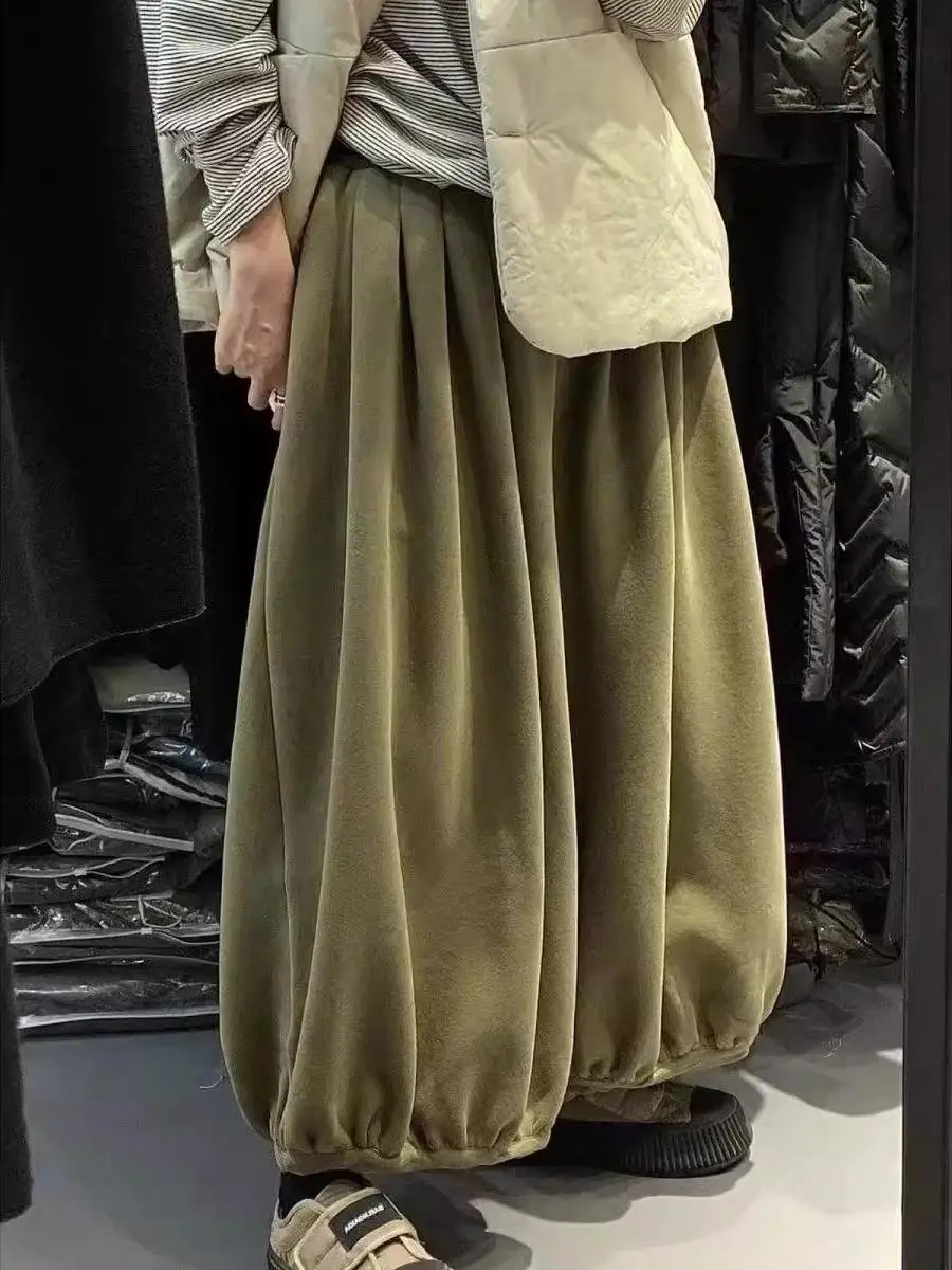 plus Size Women's Wide Leg Lantern Pants Autumn Winter Thickened Fleece High Waist Long Trousers Korean Style Commute Style
plus Size Women's Wide Leg Lantern Pants Autumn Winter Thickened Fleece High Waist Long Trousers Korean Style Commute Style