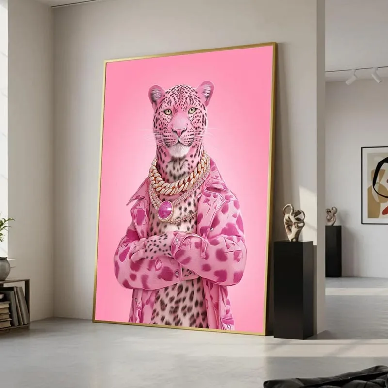 Fashion Leopard Portrait Canvas Prints, Modern Pop Art Decor, Funny Bathroom Wall Art Retro Animal Painting Home Decoration
Fashion Leopard Portrait Canvas Prints, Modern Pop Art Decor, Funny Bathroom Wall Art Retro Animal Painting Home Decoration