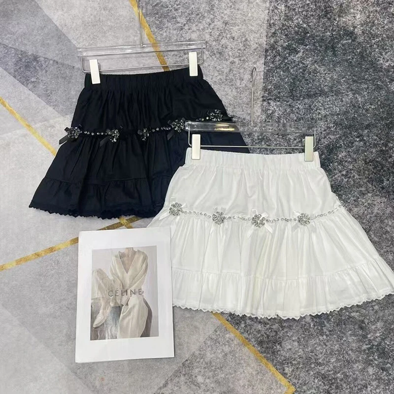Summer Women's Black Mini Pleats Skirt Elastic Waist a-line High Waist French Sweet Half-body Skirt Loose Casual
Summer Women's Black Mini Pleats Skirt Elastic Waist a-line High Waist French Sweet Half-body Skirt Loose Casual