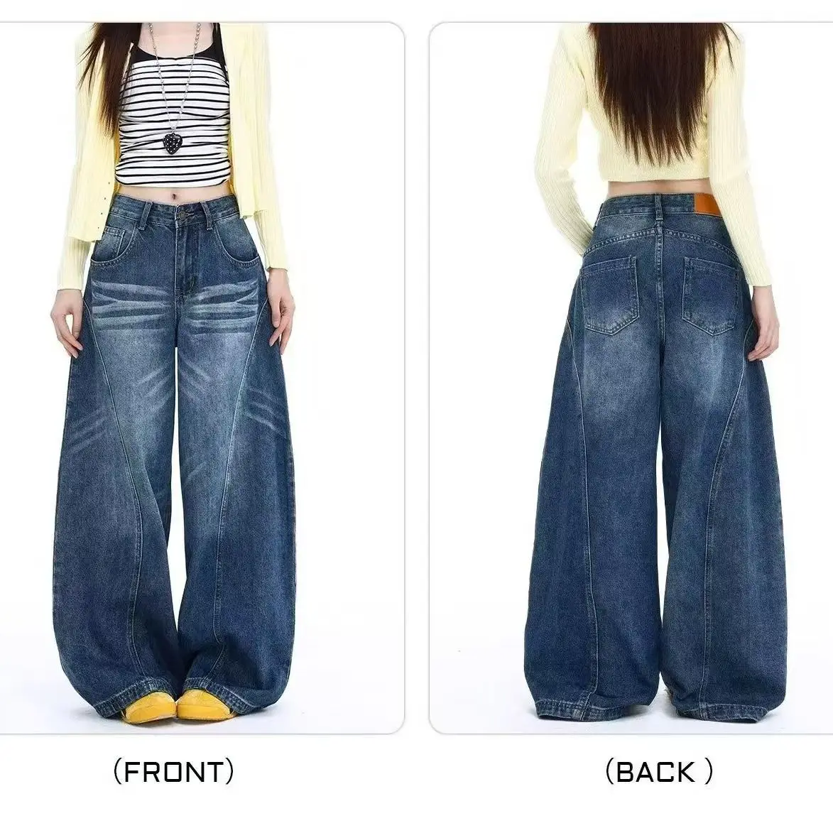 High Waist Straight Leg Wide Leg Jeans Women's Premium Spring Autumn High Waist Casual Style Bootcut Pants Blue Denim
High Waist Straight Leg Wide Leg Jeans Women's Premium Spring Autumn High Waist Casual Style Bootcut Pants Blue Denim