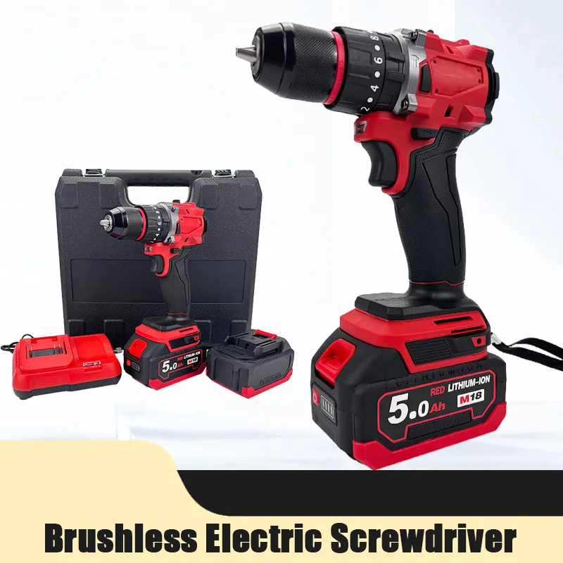 Brushless Drill Set Rechargeable Electric Screwdriver with 2 Batteries and Charger Household Hand Drill Set 2 Variable Speeds
Brushless Drill Set Rechargeable Electric Screwdriver with 2 Batteries and Charger Household Hand Drill Set 2 Variable Speeds