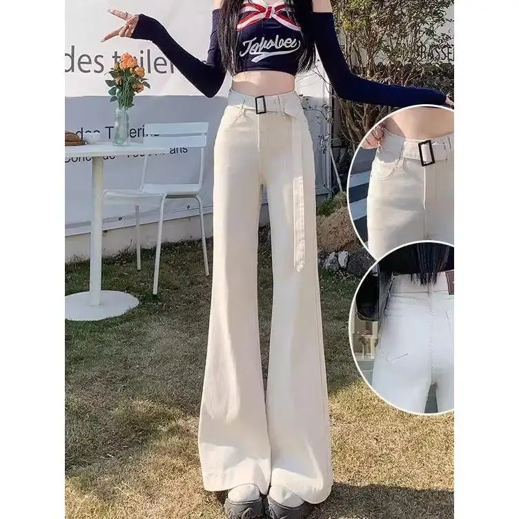 Широкие джинсы-клеш из денима с поясом, свободные прямые хлопковые брюки для женщин, летняя новинка, однотонные, простые, из чистого хлопка
Широкие джинсы-клеш из денима с поясом, свободные прямые хлопковые брюки для женщин, летняя новинка, однотонные, простые, из чистого хлопка
