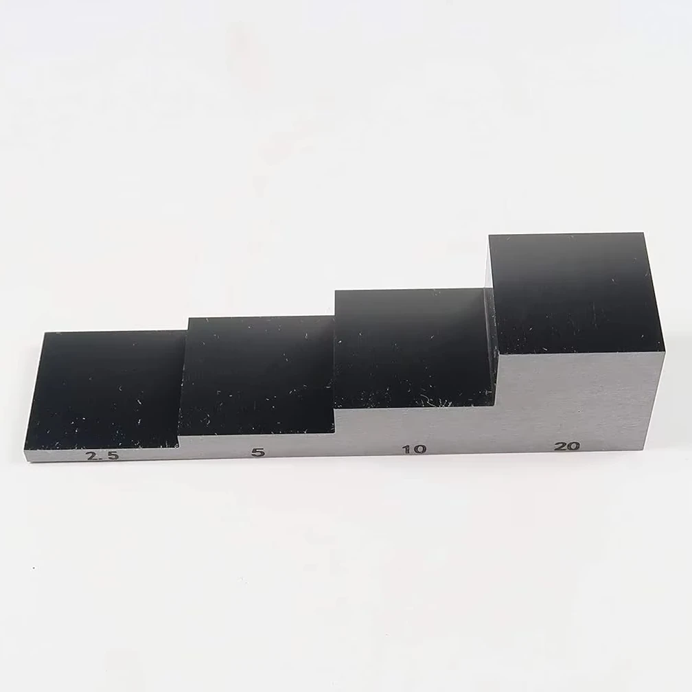 4 Step 2.5- 5- 10- 20mm Metric Block 304 Stainless Steel Calibration test Block for Thickness Calibration
4 Step 2.5- 5- 10- 20mm Metric Block 304 Stainless Steel Calibration test Block for Thickness Calibration