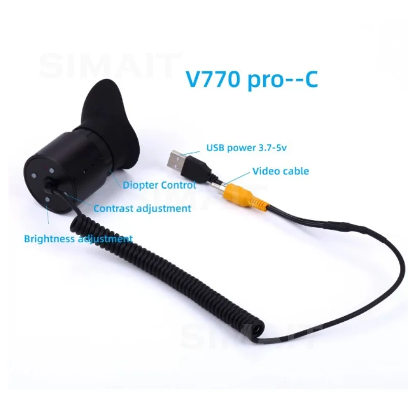 Head-mounted Monocular 80-inch Large Screen 0.39-inch OLED with 38MM Eyepieces Supports Brightness Diopter Adjustment
Head-mounted Monocular 80-inch Large Screen 0.39-inch OLED with 38MM Eyepieces Supports Brightness Diopter Adjustment