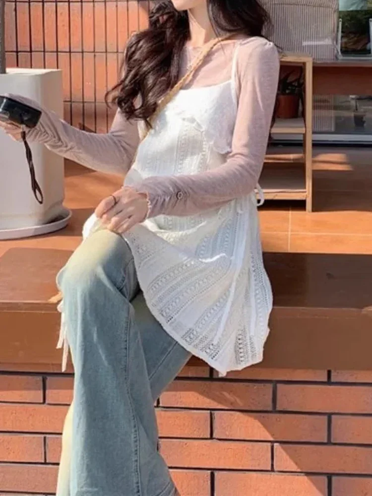 2000s Vintage One Piece DresFemale Korean Fashion Japanese Y2k Mini Dress Summer Women Chic Evening Party Lace Sling Dress
2000s Vintage One Piece DresFemale Korean Fashion Japanese Y2k Mini Dress Summer Women Chic Evening Party Lace Sling Dress