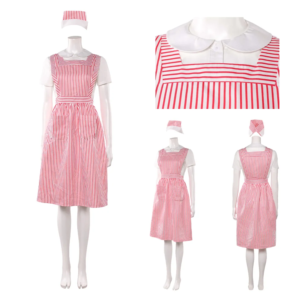 Nancy Wheeler TV ST Nurse Cosplay Costume Classic Red White Striped Uniform Hat Outfit Adult Women Halloween Party Disguise
Nancy Wheeler TV ST Nurse Cosplay Costume Classic Red White Striped Uniform Hat Outfit Adult Women Halloween Party Disguise