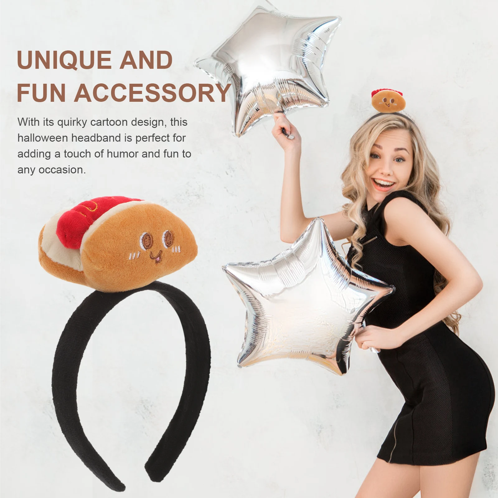 Cartoon Hot Dog Headpiece Funny Halloween Headband Adult Costume Accessory Women Party Hat Cloth Material Hair Styling Aid Non
Cartoon Hot Dog Headpiece Funny Halloween Headband Adult Costume Accessory Women Party Hat Cloth Material Hair Styling Aid Non