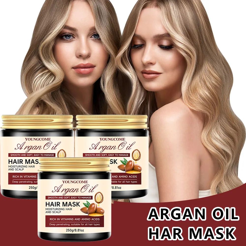 Argan Oil Hair Mask with Keratin & Collagen - Intense Repair for Damaged Hair, Deep Hydration, Frizz Control, Sulfate-Free 1/4pc
Argan Oil Hair Mask with Keratin & Collagen - Intense Repair for Damaged Hair, Deep Hydration, Frizz Control, Sulfate-Free 1/4pc