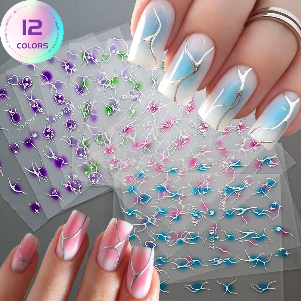 1 PC 12 Colors 3D Gradient Blusher Nail Art Stickers Bronzing Silver Irregular Lines Manicure Slider Self-adhesive Nail Decorati
1 PC 12 Colors 3D Gradient Blusher Nail Art Stickers Bronzing Silver Irregular Lines Manicure Slider Self-adhesive Nail Decorati
