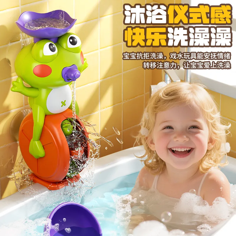 New Frog Waterwheel Bath Toy for Children Kid Water Play Game in Shower Montessori Gift Spinner with Suction Cup Bathroom
New Frog Waterwheel Bath Toy for Children Kid Water Play Game in Shower Montessori Gift Spinner with Suction Cup Bathroom