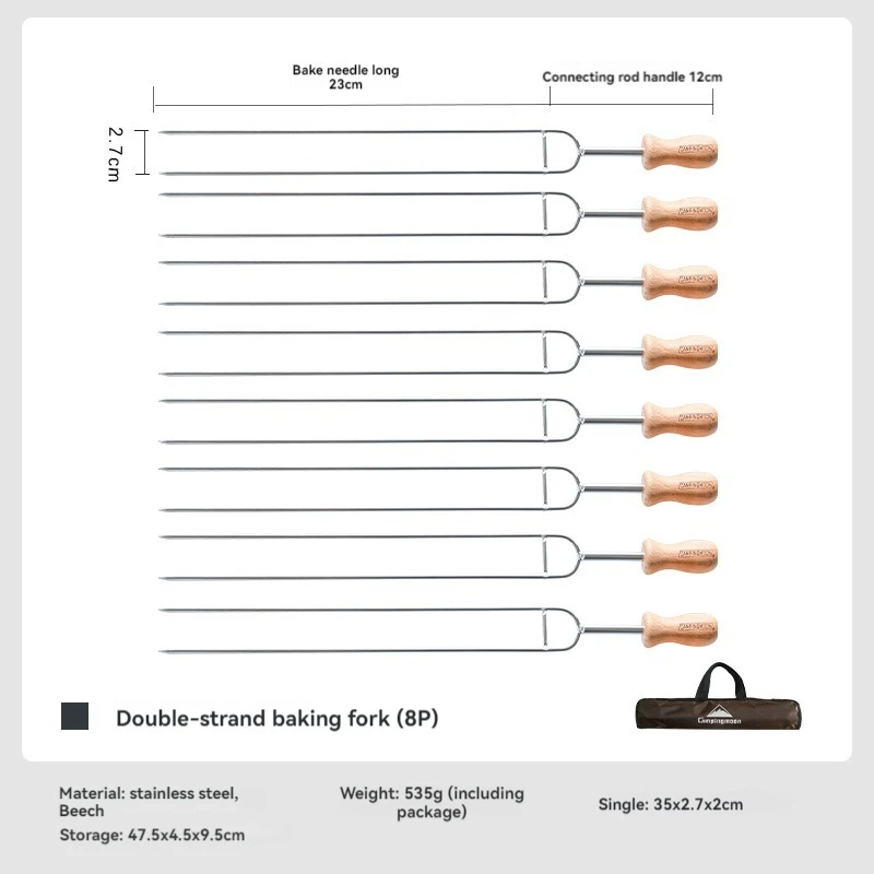 CAMPINGMOON Bold Stainless Steel Barbecue Fork with Cotton Candy, Smoked Bonfire, Hot Dog, Barbecue Fork, MK-8
CAMPINGMOON Bold Stainless Steel Barbecue Fork with Cotton Candy, Smoked Bonfire, Hot Dog, Barbecue Fork, MK-8