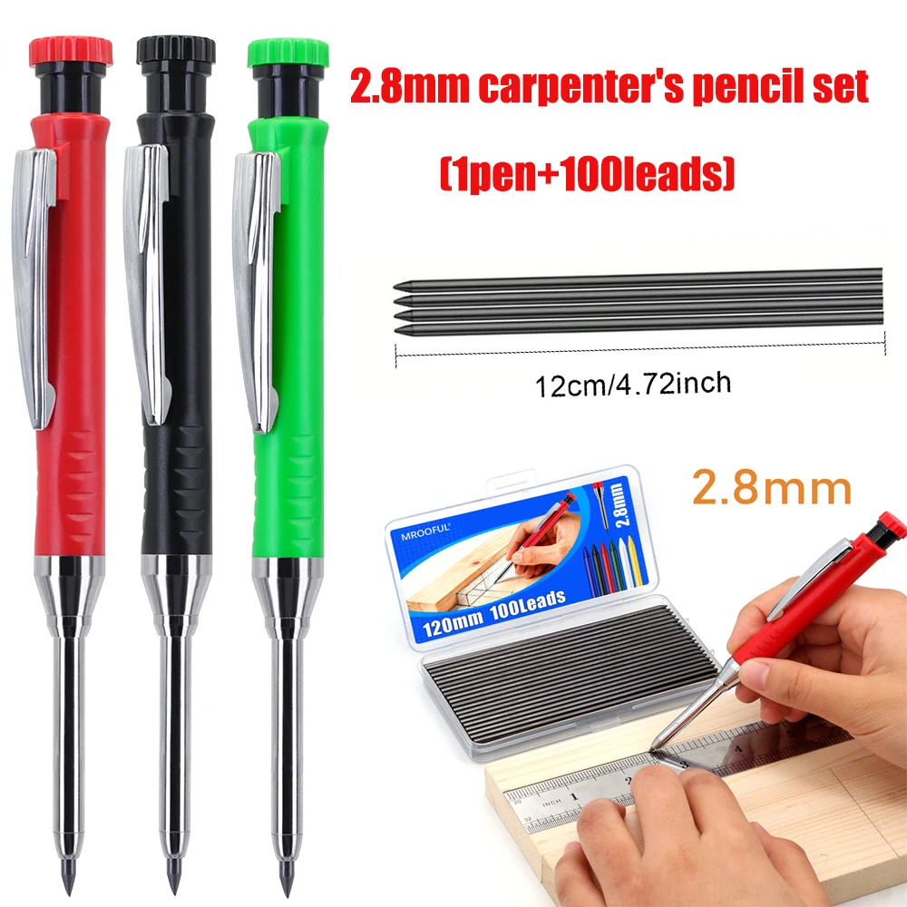 Профессиональный набор карандашей для деревообработки 2,8 мм с с стержнем 100 шт./кор., для плотника, инженерного инструмента для маркировки и рисования
Профессиональный набор карандашей для деревообработки 2,8 мм с с стержнем 100 шт./кор., для плотника, инженерного инструмента для маркировки и рисования