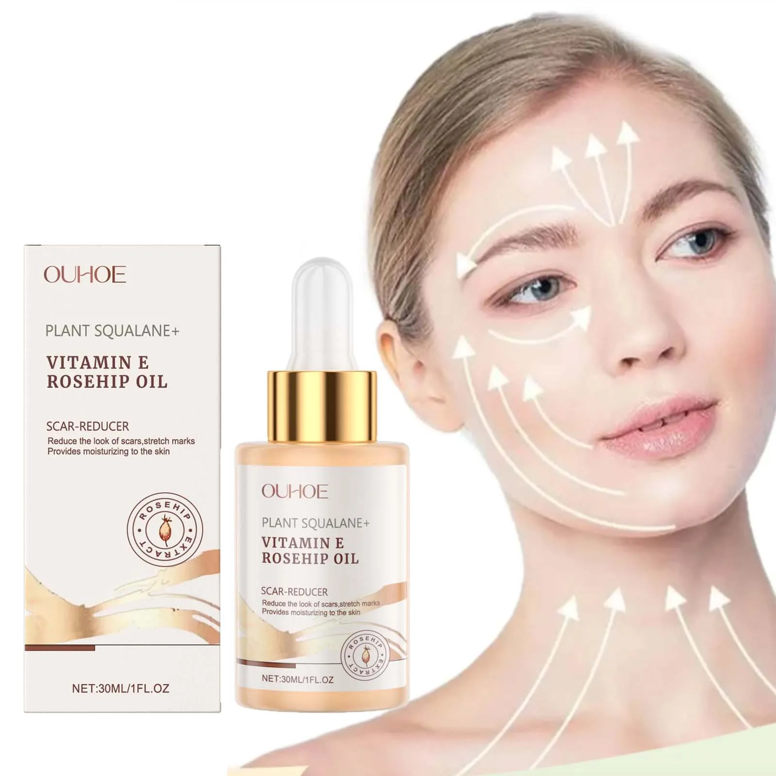 Moisturizing Squalane Rosehip Face Oil Lifting Firming Fade Fine Lines Smoothing Nourishing Skin Rejuvenation Facial Care Oil
Moisturizing Squalane Rosehip Face Oil Lifting Firming Fade Fine Lines Smoothing Nourishing Skin Rejuvenation Facial Care Oil