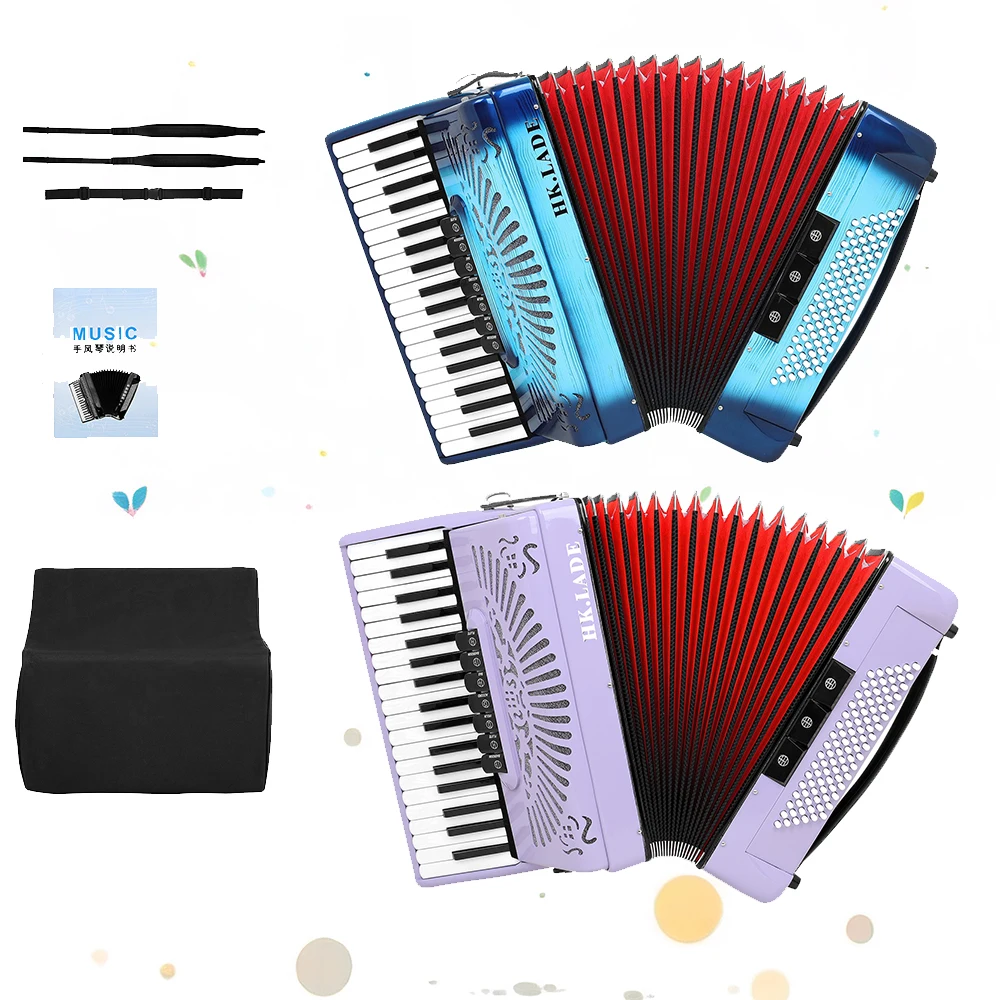HK·LADK Bayan Accordion 37/96 bass Professional Chromatic Accordion Anti-slip Piano Keys to Adult Children's Grading Performance
HK·LADK Bayan Accordion 37/96 bass Professional Chromatic Accordion Anti-slip Piano Keys to Adult Children's Grading Performance