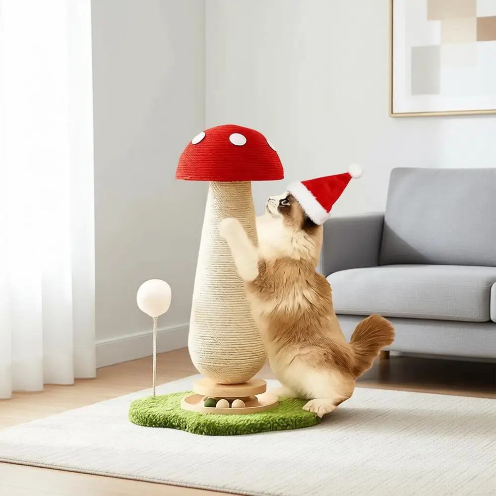 Mushroom Cat Scratchers Post Spring Ball Track, Scratcher or Indoor Adults Cats, Kitty Tree, Durable Toy, Kitten Tower with Dura
Mushroom Cat Scratchers Post Spring Ball Track, Scratcher or Indoor Adults Cats, Kitty Tree, Durable Toy, Kitten Tower with Dura