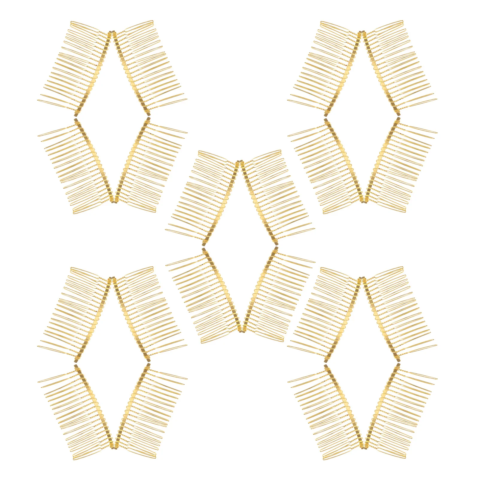 20 Pcs Gold 20 Teeth Twist Iron Combs Hair Accessories Durable Precision Design Portable Insert Comfortable Use Bridesmaid Side
20 Pcs Gold 20 Teeth Twist Iron Combs Hair Accessories Durable Precision Design Portable Insert Comfortable Use Bridesmaid Side