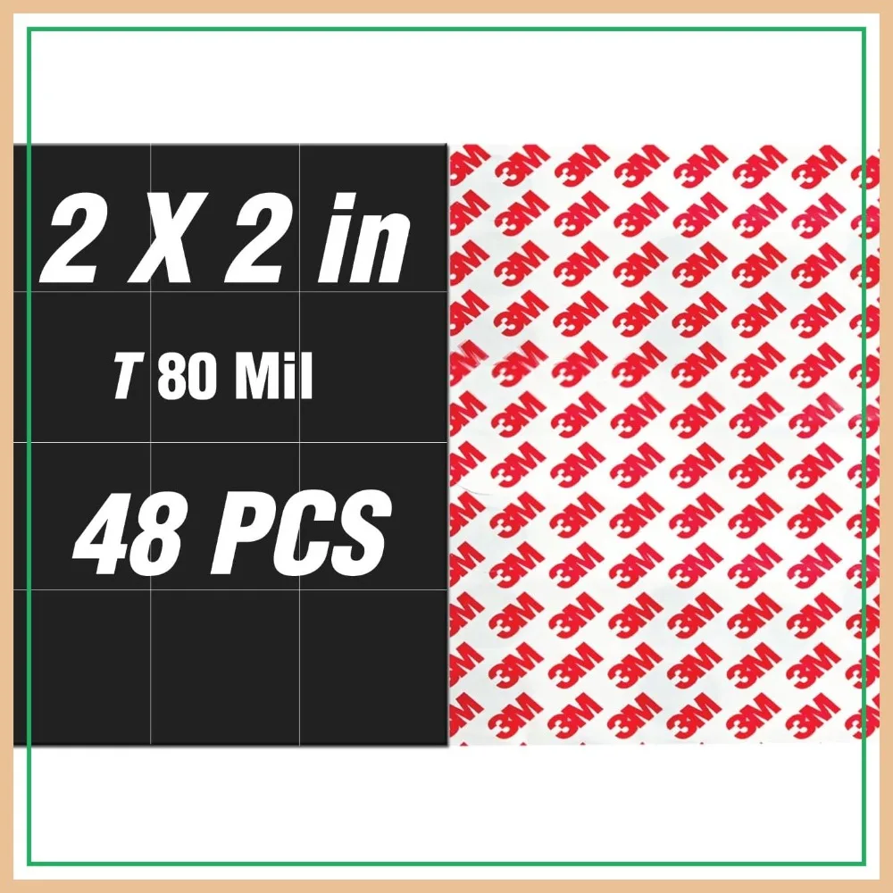 48PCS Small Magnet Sheets with Adhesive Backing, 2x2 Inches, 80mil Thick Sticky Magnets for Cards, Pictures, Posters
48PCS Small Magnet Sheets with Adhesive Backing, 2x2 Inches, 80mil Thick Sticky Magnets for Cards, Pictures, Posters