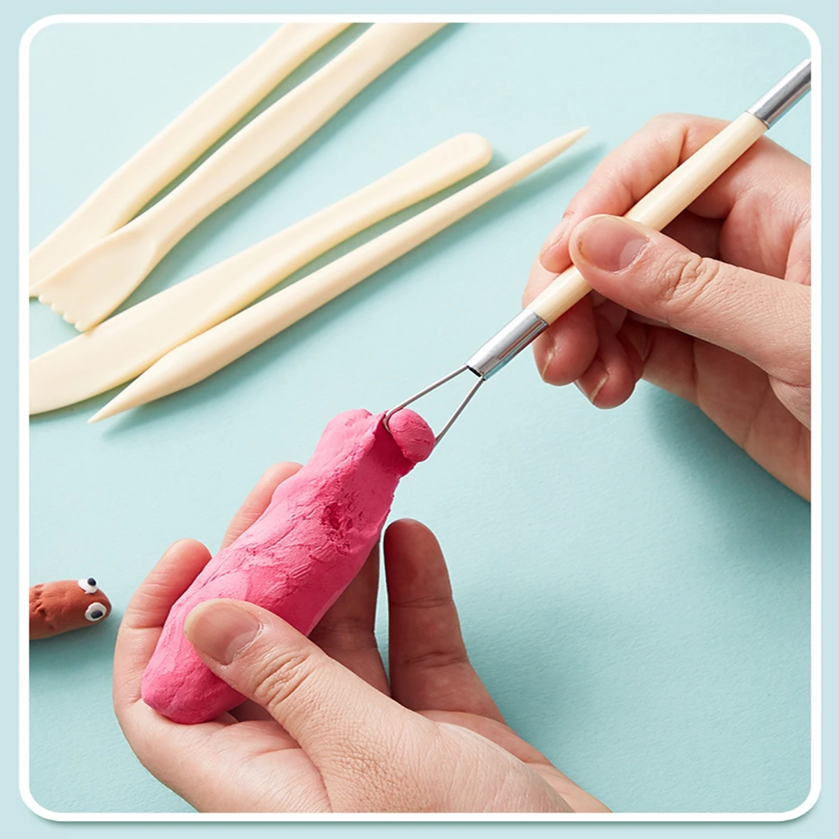 Handmade DIY clay sculpture tools - Ceramic carving - Soft clay ultra-light body clay beginner's complete set of tools.
Handmade DIY clay sculpture tools - Ceramic carving - Soft clay ultra-light body clay beginner's complete set of tools.