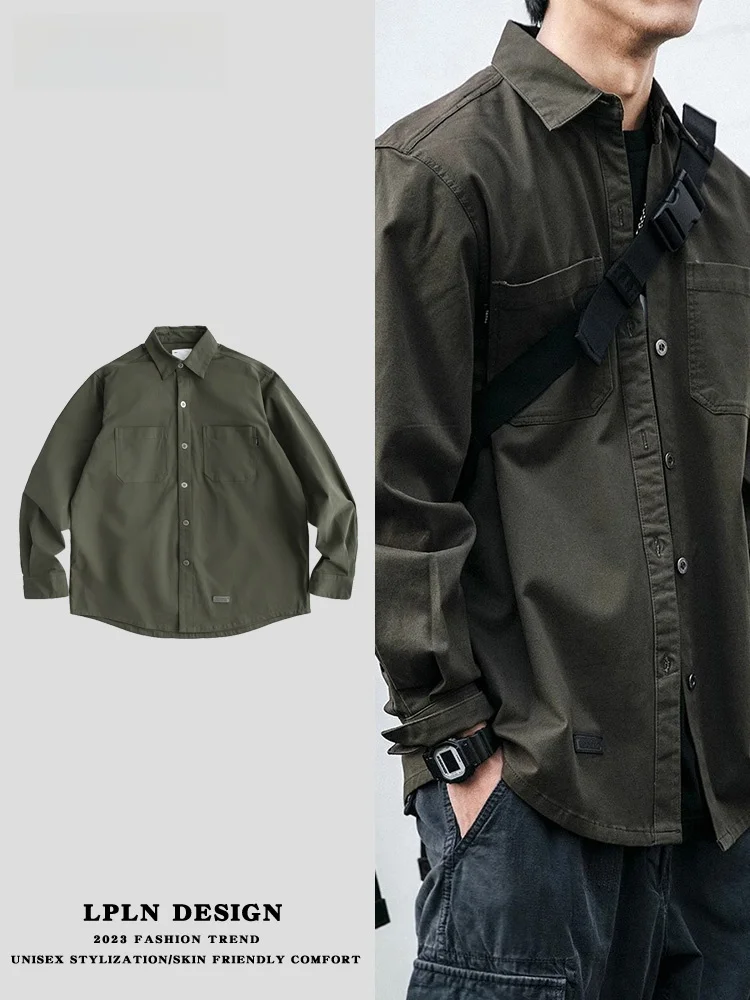 Retro Workwear Long Sve Men's irt Loose Casual Sle with ket Trendy Korean Version Youth Versatile Autumn Outerwear
Retro Workwear Long Sve Men's irt Loose Casual Sle with ket Trendy Korean Version Youth Versatile Autumn Outerwear