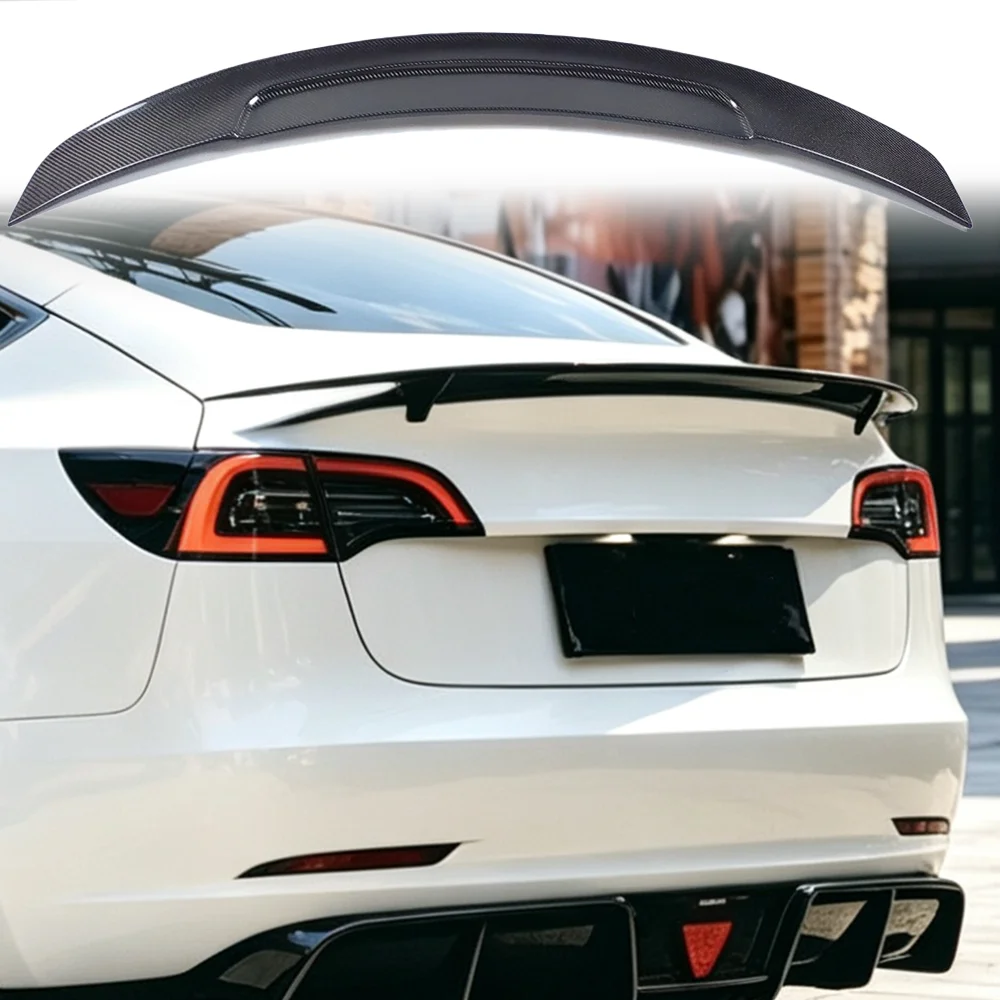 For 2019-2023 Tesla Model 3 100% pure carbon fiber high-quality pressure wing rear trunk spoiler modification accessories
For 2019-2023 Tesla Model 3 100% pure carbon fiber high-quality pressure wing rear trunk spoiler modification accessories