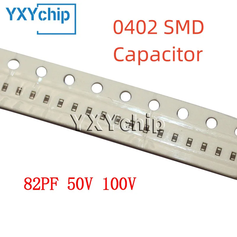 100PCS 0402 82PF 50V 100V ±5% 820J C0G NPO 1005 SMD Chip Multilayer Ceramic Capacitor
100PCS 0402 82PF 50V 100V ±5% 820J C0G NPO 1005 SMD Chip Multilayer Ceramic Capacitor