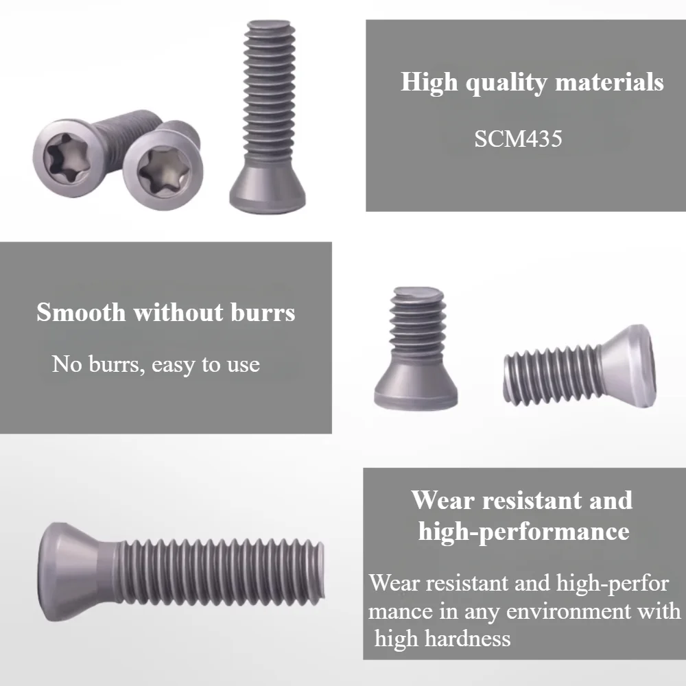 50PCS Knife Handle Screw 12.9 Grade Quenched CNC Lathe Tool Holder, Blade Disc Screw M1.8 M2.5 M3.5 M4.5 M5M6 Plum Blossom Screw
50PCS Knife Handle Screw 12.9 Grade Quenched CNC Lathe Tool Holder, Blade Disc Screw M1.8 M2.5 M3.5 M4.5 M5M6 Plum Blossom Screw