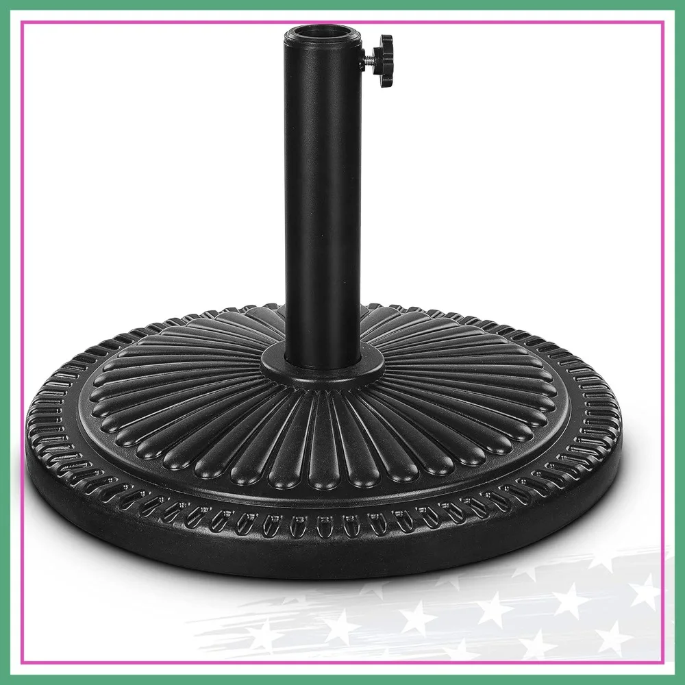 15" 26.5 lbs Round Patio Umbrella Base Pre-Filled Stand, Heavy Duty Market Umbrella Base for Outdoor, Swimming Pool, Black
15" 26.5 lbs Round Patio Umbrella Base Pre-Filled Stand, Heavy Duty Market Umbrella Base for Outdoor, Swimming Pool, Black