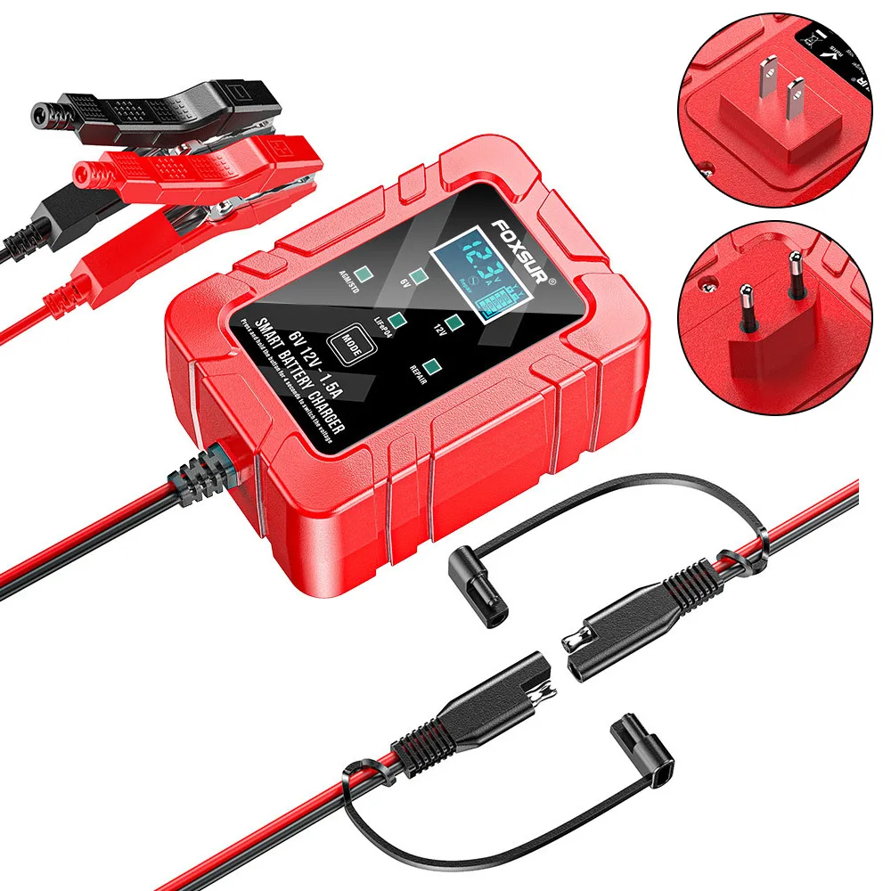 30W Lead-acid Batter Charger Battery Pulse Repair Charger Lithium iron battery 6V 12V 1.5A Universal For Car Motorcycle Toy
30W Lead-acid Batter Charger Battery Pulse Repair Charger Lithium iron battery 6V 12V 1.5A Universal For Car Motorcycle Toy