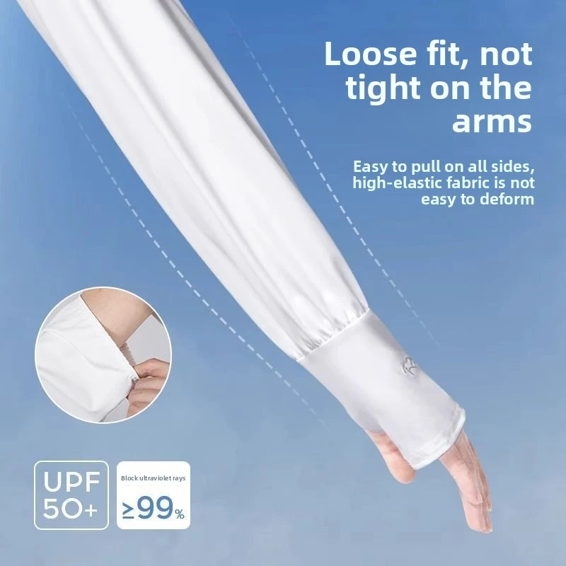 Women's summer sun protection ice silk anti-UV arm sleeves2024New loose-fitting breathable sun protection sleeves custom-made
Women's summer sun protection ice silk anti-UV arm sleeves2024New loose-fitting breathable sun protection sleeves custom-made