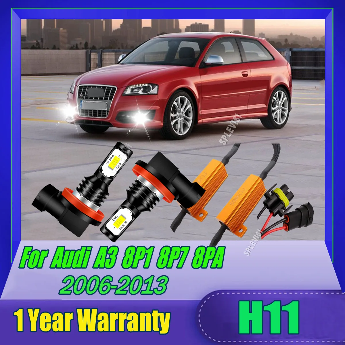 Упаковка из 2 светодиодных ламп H11/H8/H9 размера 1:1, водонепроницаемый уровень IP67, для Audi A3 8P1 8P7 8PA 2006 2007 2008 2009 2010 2011-2013
Упаковка из 2 светодиодных ламп H11/H8/H9 размера 1:1, водонепроницаемый уровень IP67, для Audi A3 8P1 8P7 8PA 2006 2007 2008 2009 2010 2011-2013