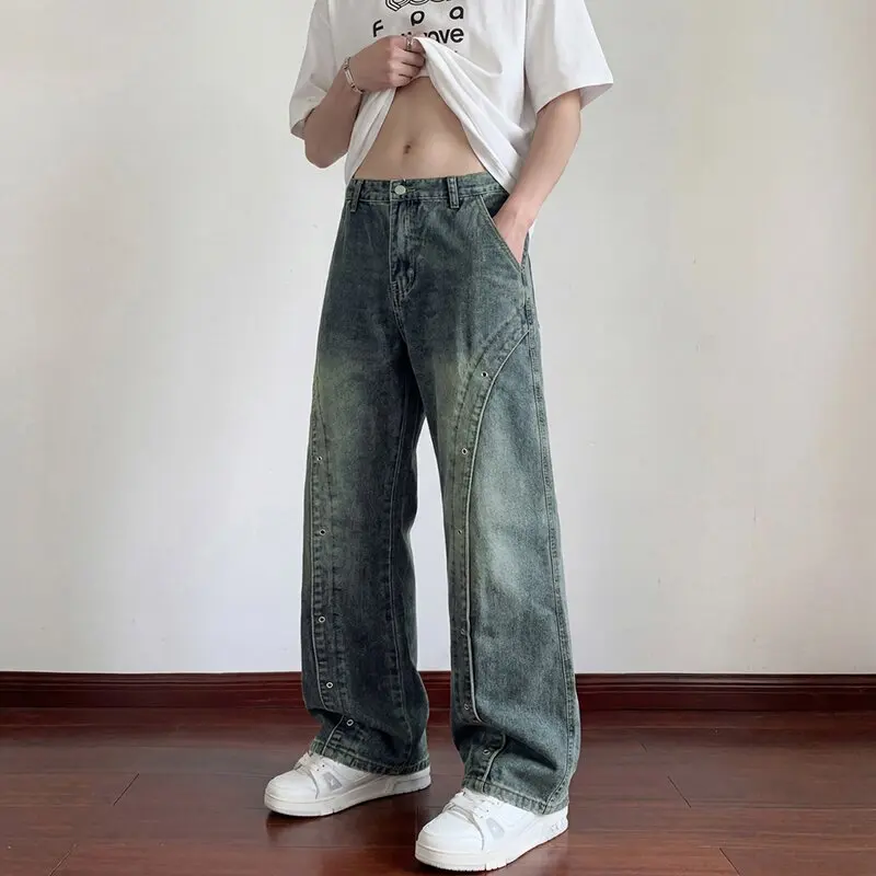 Spring and Autumn New Fashion Solid Color American Retro Straight Leg Cargo Jeans Men's Casual Loose Sport High Quality Jeans
Spring and Autumn New Fashion Solid Color American Retro Straight Leg Cargo Jeans Men's Casual Loose Sport High Quality Jeans