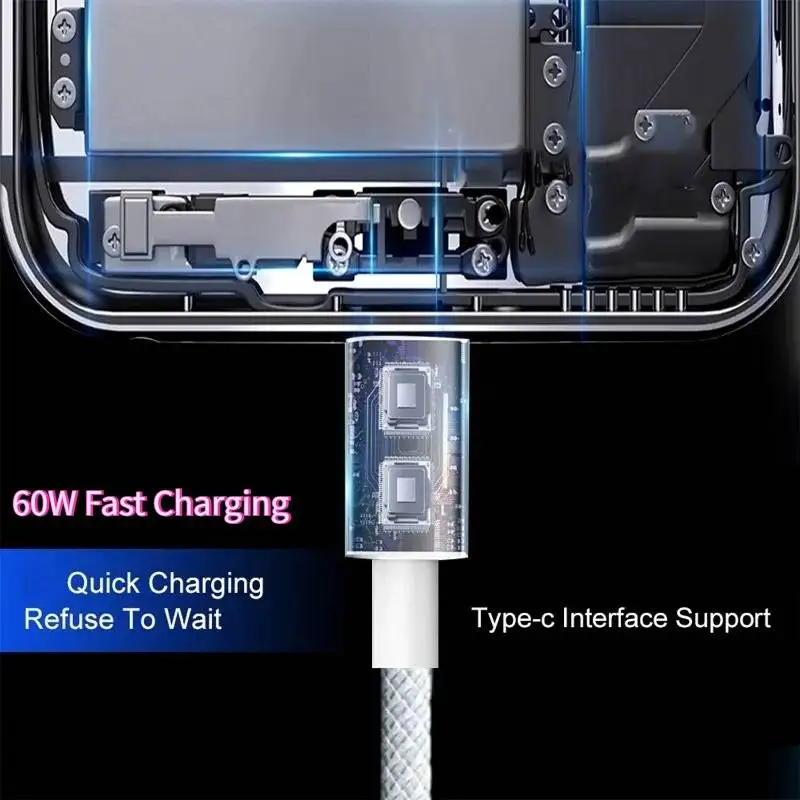 Cell Phone Quick Charger Mobile Phone Type C Charging Nylon Cables USB A To Type C Braided Cord Wire for IPhone 17 16 15 Pro Max
Cell Phone Quick Charger Mobile Phone Type C Charging Nylon Cables USB A To Type C Braided Cord Wire for IPhone 17 16 15 Pro Max