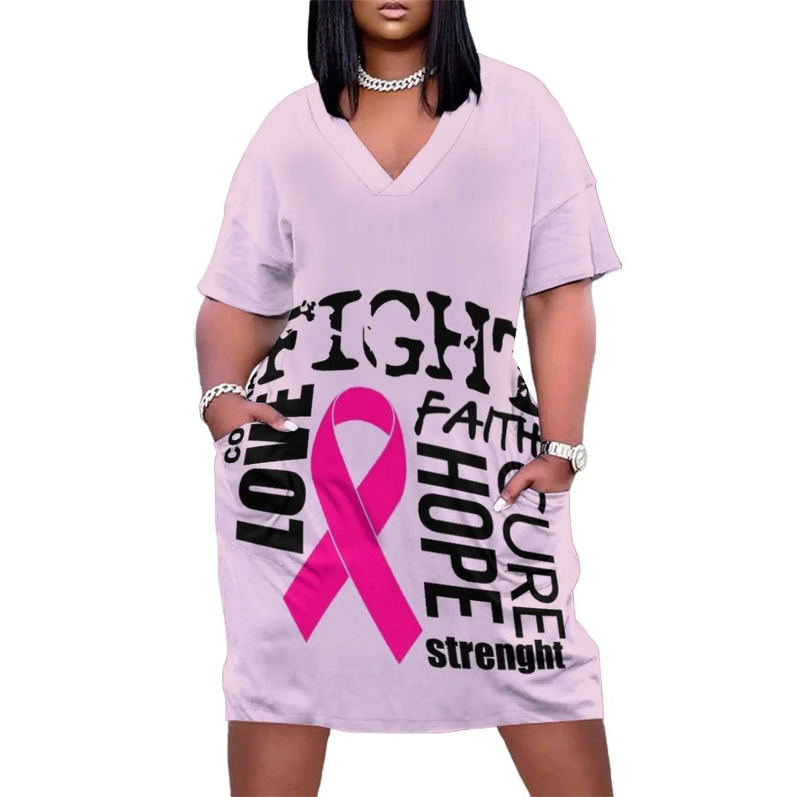 Breast Cancer Motivational T Shirt Loose Pocket Dress luxury woman party dress women formal occasion dresses
Breast Cancer Motivational T Shirt Loose Pocket Dress luxury woman party dress women formal occasion dresses