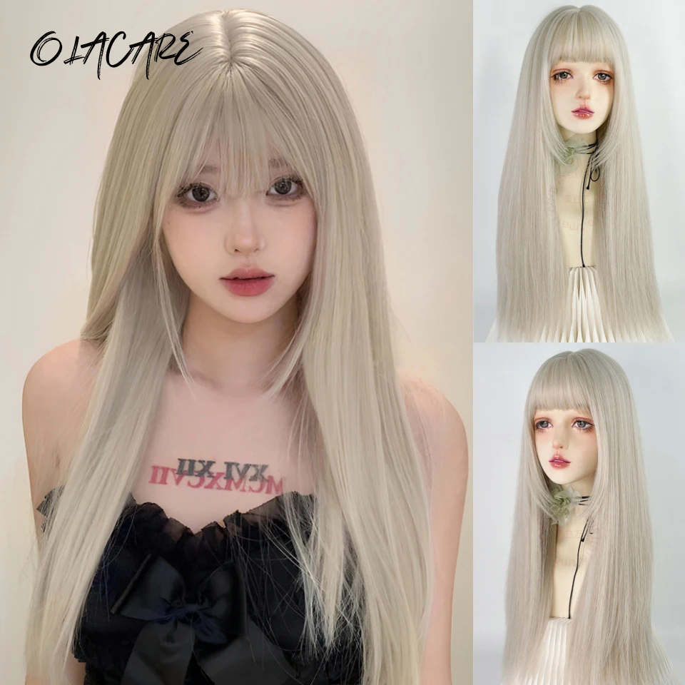 White Long Straight Synthetic Wigs for Women Colorful Cosplay Party Fake Hair with Bangs White Wig HighTemperature LM
White Long Straight Synthetic Wigs for Women Colorful Cosplay Party Fake Hair with Bangs White Wig HighTemperature LM