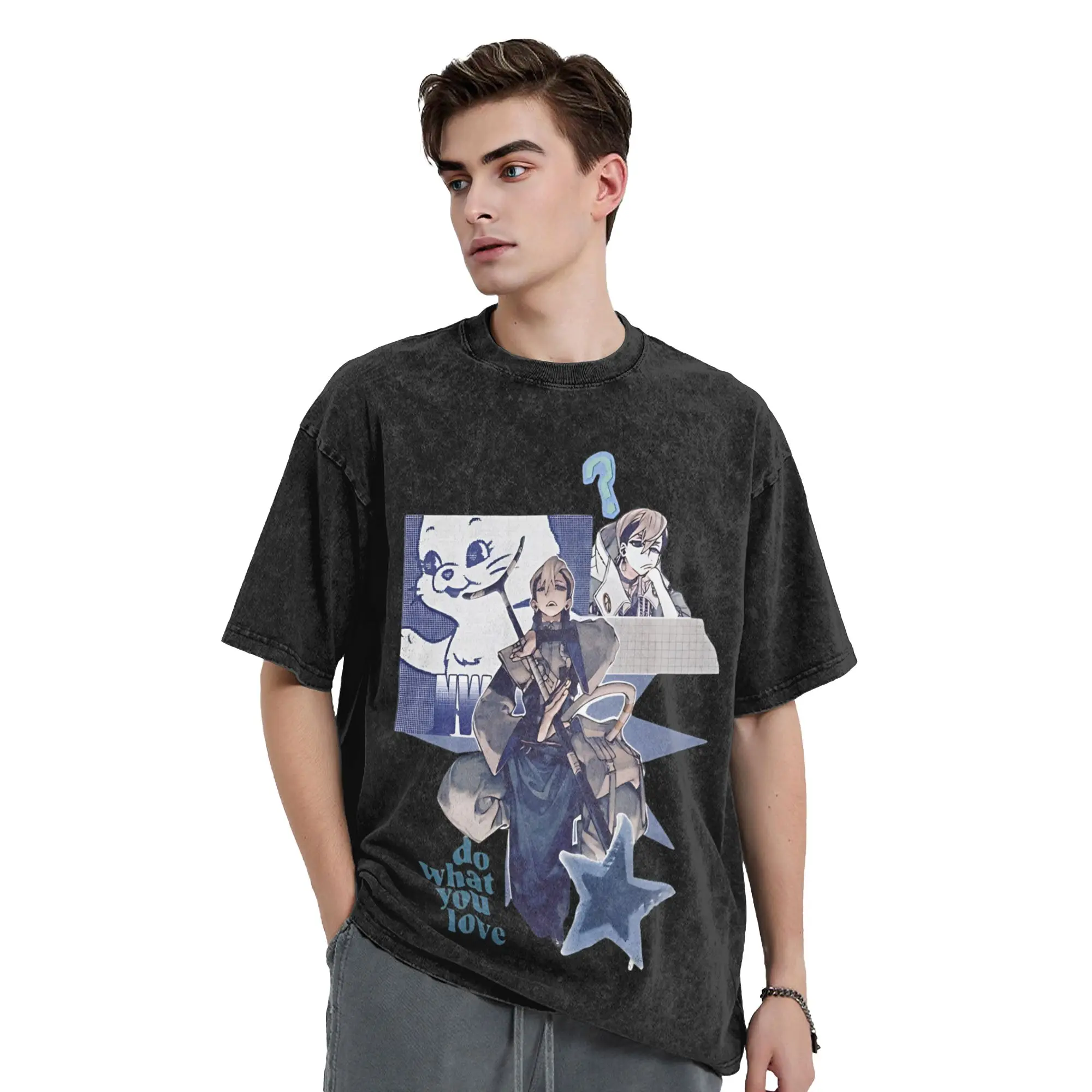 Футболка с эффектом потертости Zanka Nijik Gachiakuta, аниме-футболка в стиле хип-хоп, уличная одежда в стиле Харадзюку, 100% хлопок, графические топы и футболки для мужчин и женщин
Футболка с эффектом потертости Zanka Nijik Gachiakuta, аниме-футболка в стиле хип-хоп, уличная одежда в стиле Харадзюку, 100% хлопок, графические топы и футболки для мужчин и женщин