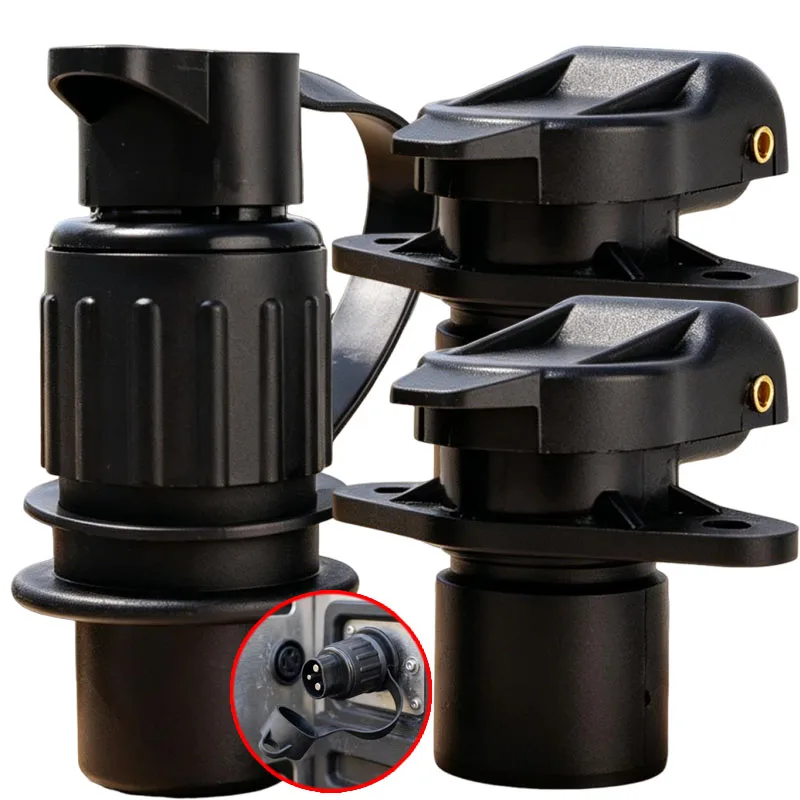 12V Waterproof Nylon Connector for Truck Caravan RV Brass Contacts Trailer Connector Light Wiring 3-Pin European Trailer Plug
12V Waterproof Nylon Connector for Truck Caravan RV Brass Contacts Trailer Connector Light Wiring 3-Pin European Trailer Plug