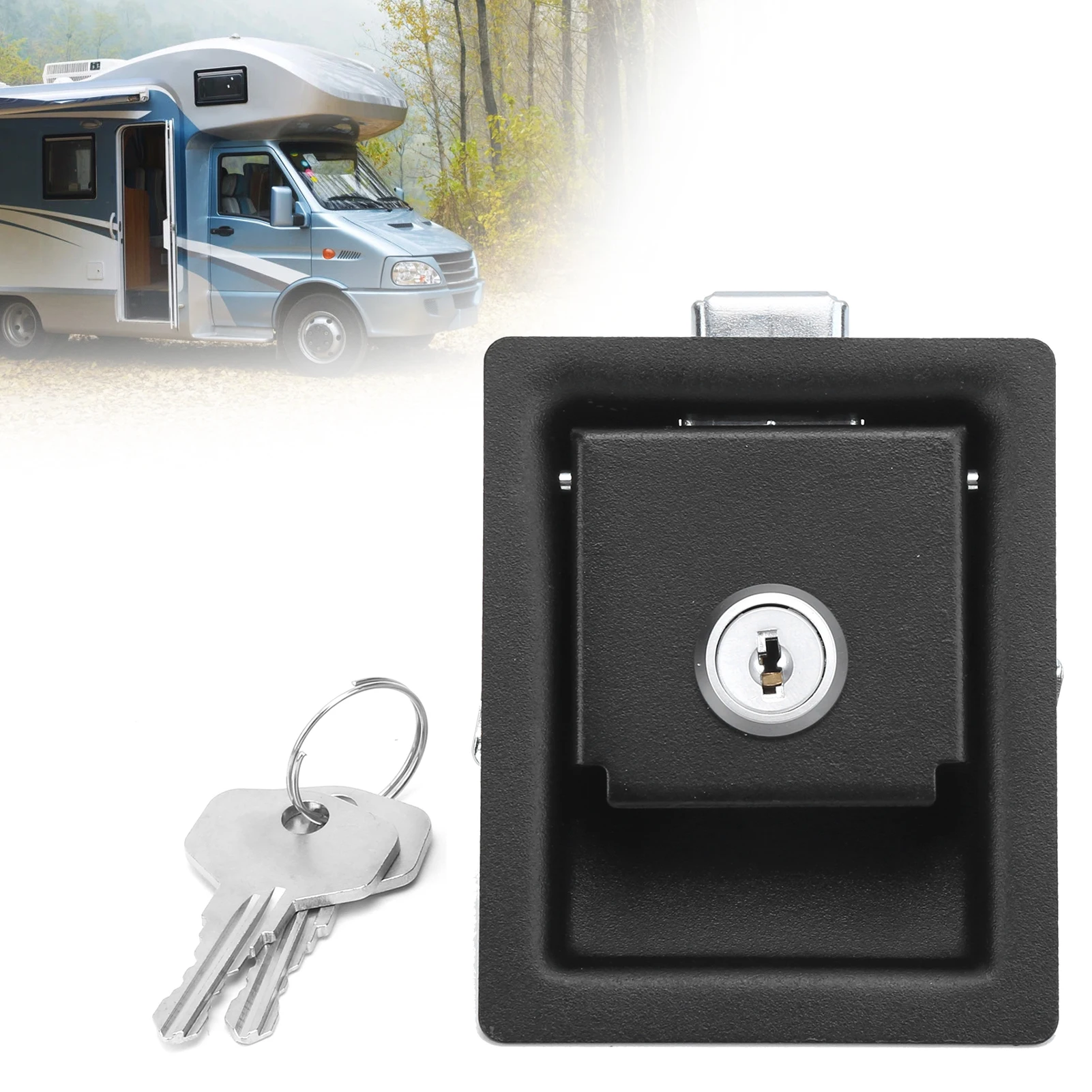 RV Door Lock RV Door Lock with 2‑Key Universal for Motorhomes Power Distribution Cabinets Car Toolbox RV Door Lock Replacement
RV Door Lock RV Door Lock with 2‑Key Universal for Motorhomes Power Distribution Cabinets Car Toolbox RV Door Lock Replacement