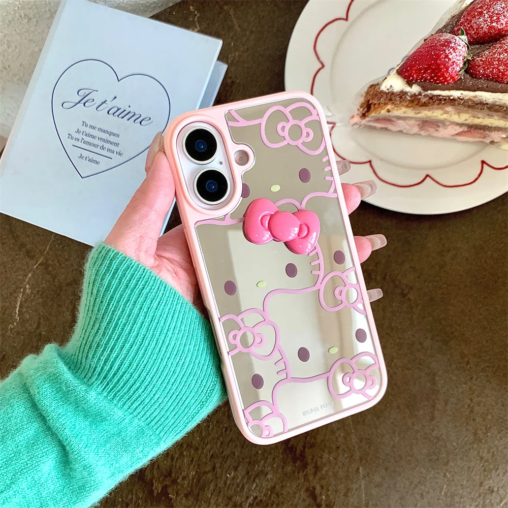 Hello Kitty Bow Mirror Phone Case For iPhone 16 15 14 13 12 11 Pro Max XR XS MAX Plus MINI Y2K KT Pendant soft Cover
Hello Kitty Bow Mirror Phone Case For iPhone 16 15 14 13 12 11 Pro Max XR XS MAX Plus MINI Y2K KT Pendant soft Cover