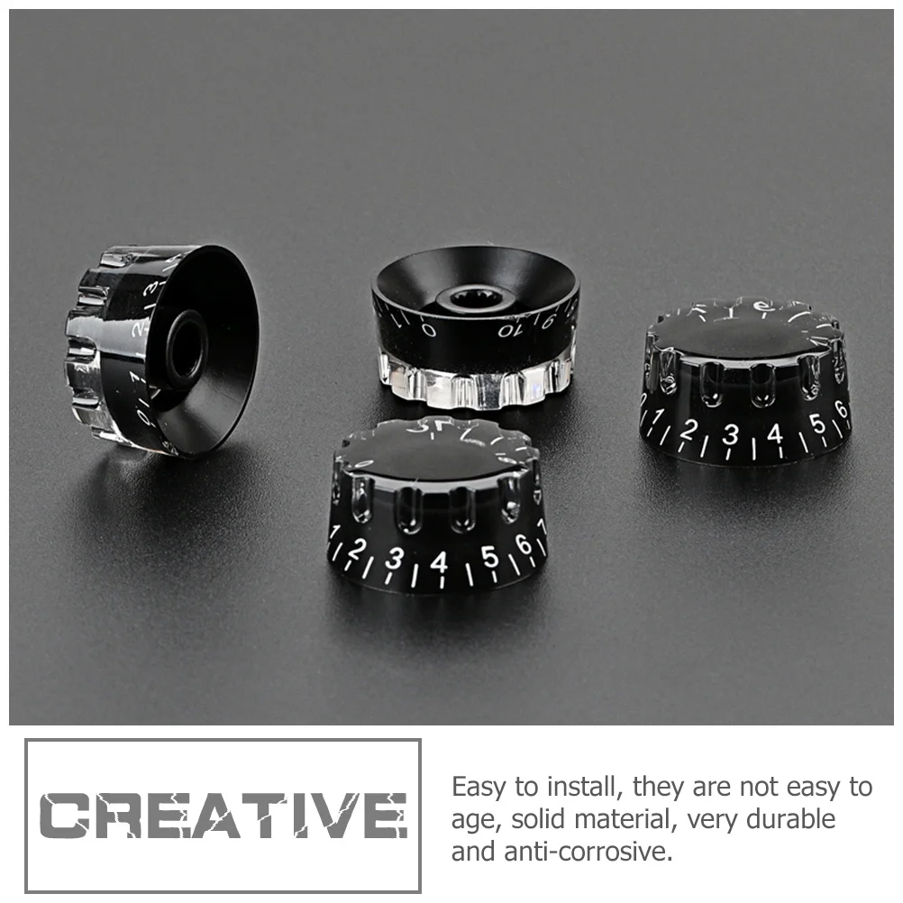 4pcs Guitar Volume Knob Potentiometer Caps Replacement For Electric Guitar Bass Practical Instrument Accessories