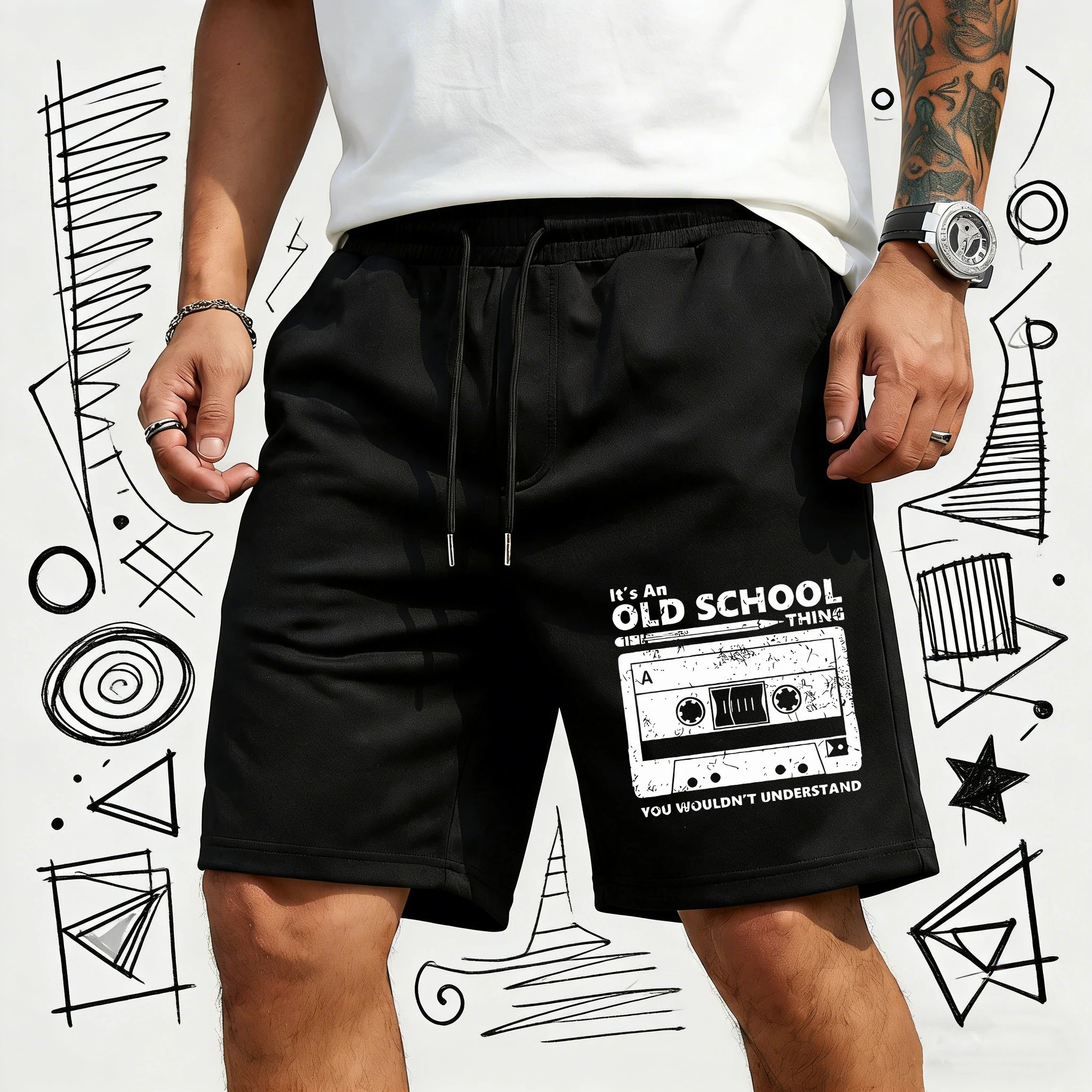 It'S An Old School Thing Tape Print Men Shorts Pocket Gym Drawstring Pants Elasticity Wide Leg Streetwear Summer Swimming Trunks
It'S An Old School Thing Tape Print Men Shorts Pocket Gym Drawstring Pants Elasticity Wide Leg Streetwear Summer Swimming Trunks