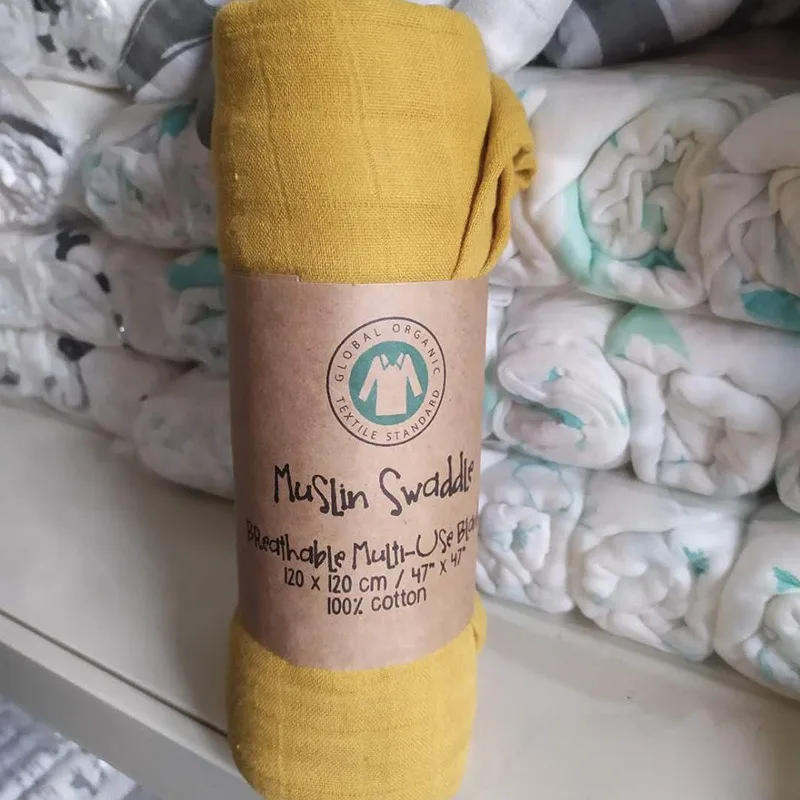 Solid Color Bamboo Cotton Dyed Swaddle Blanket Soft Double Layer Gauze for Baby Care
Solid Color Bamboo Cotton Dyed Swaddle Blanket Soft Double Layer Gauze for Baby Care
