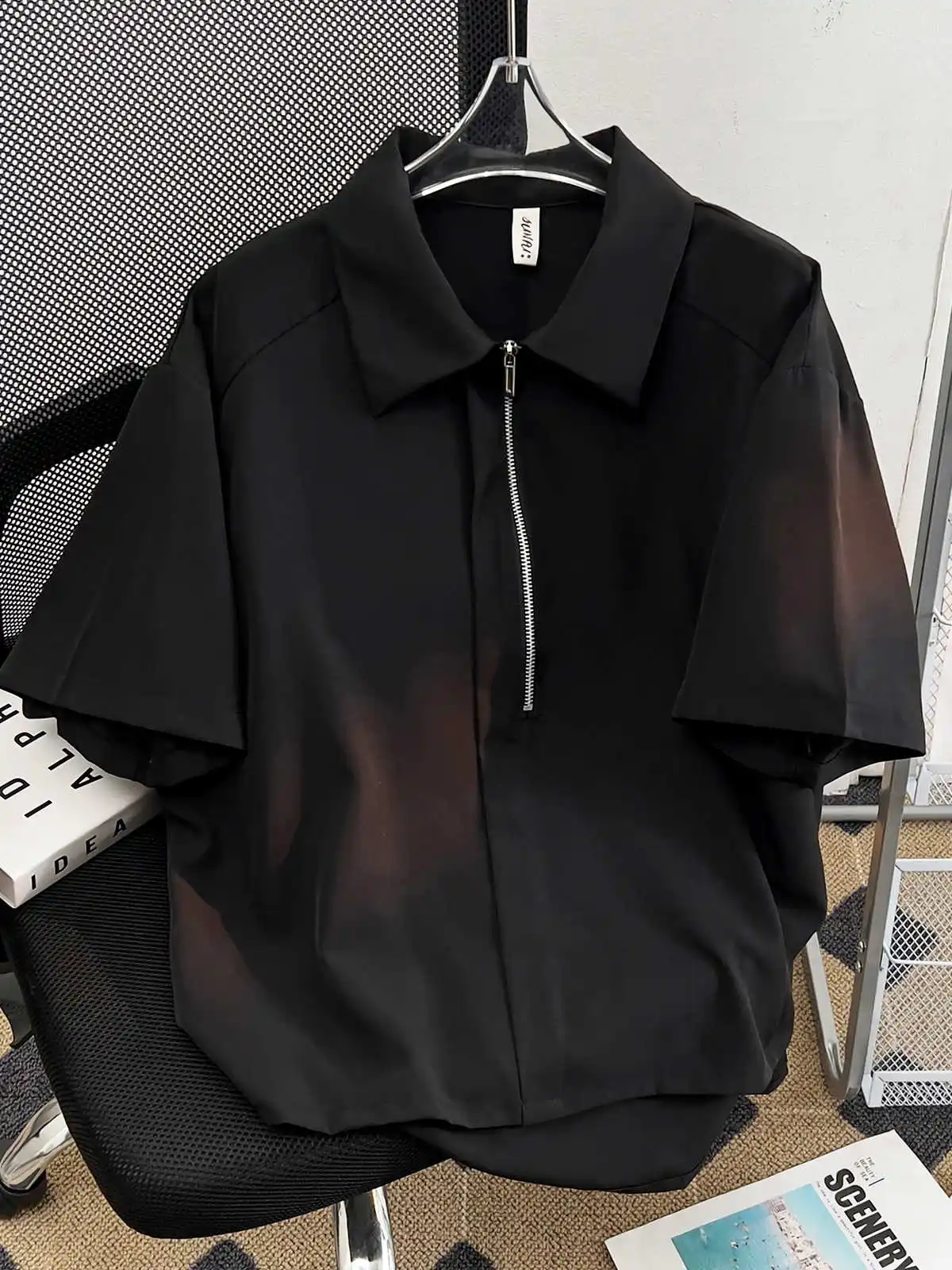 Women's Black Gothic Shirts and Blouses Y2k Aesthetic Harajuku Vintage Korean 2000s Short Sleeve Shirt Oversize Stylish Clothes
Women's Black Gothic Shirts and Blouses Y2k Aesthetic Harajuku Vintage Korean 2000s Short Sleeve Shirt Oversize Stylish Clothes